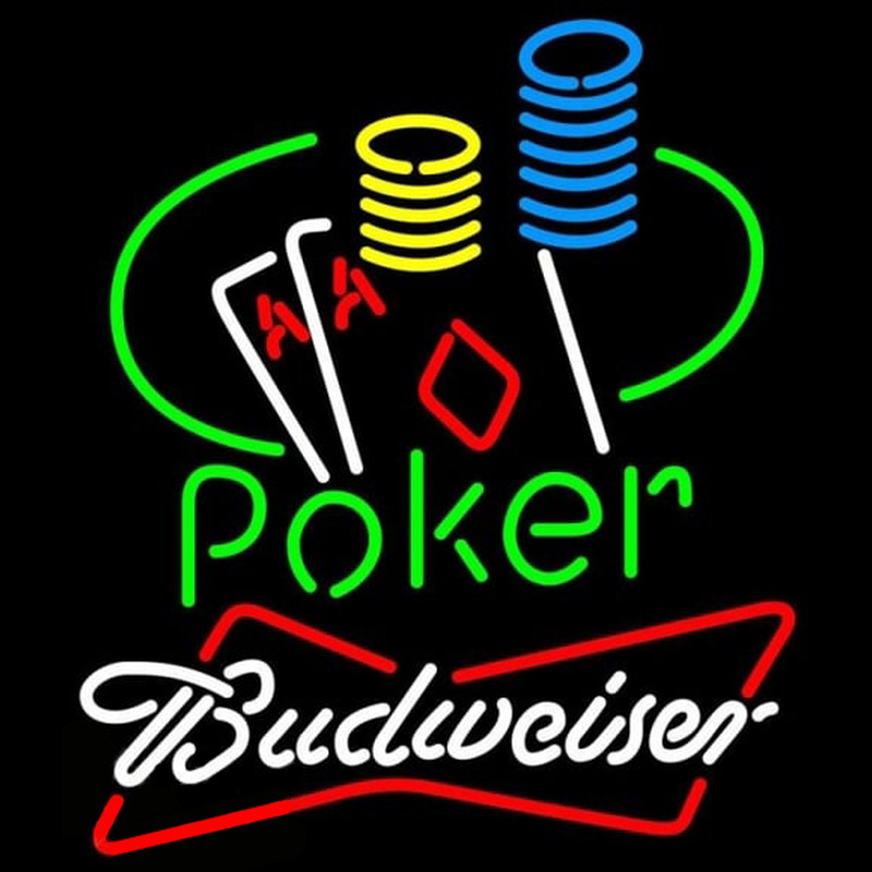 Budweiser Poker Ace Coin Table Beer Sign Enseigne Néon