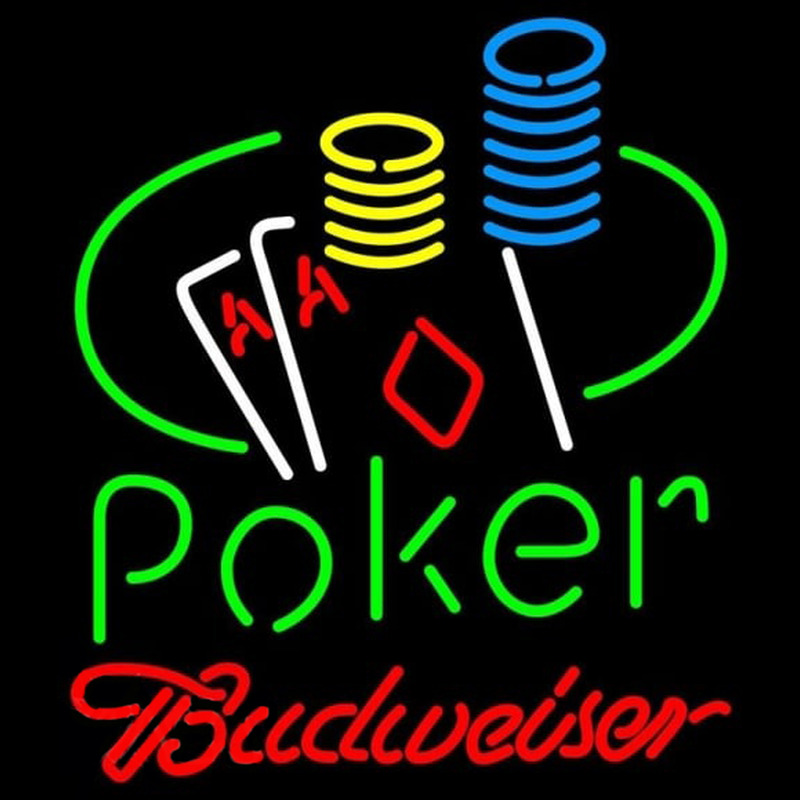 Budweiser Poker Ace Coin Table Beer Sign Enseigne Néon