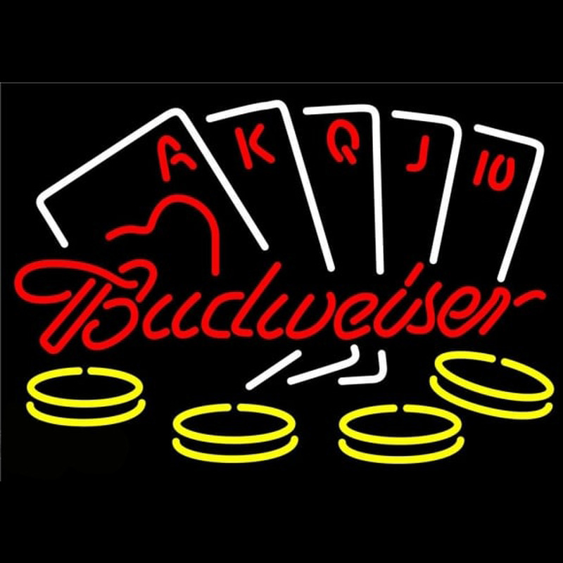 Budweiser Poker Ace Series Beer Sign Enseigne Néon