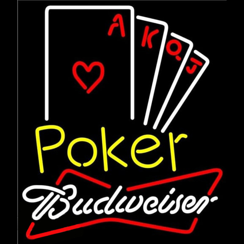 Budweiser Poker Ace Series Beer Sign Enseigne Néon