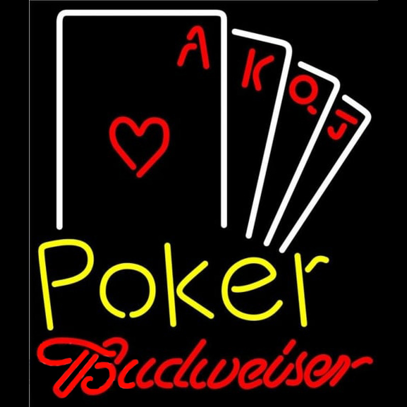 Budweiser Poker Ace Series Beer Sign Enseigne Néon