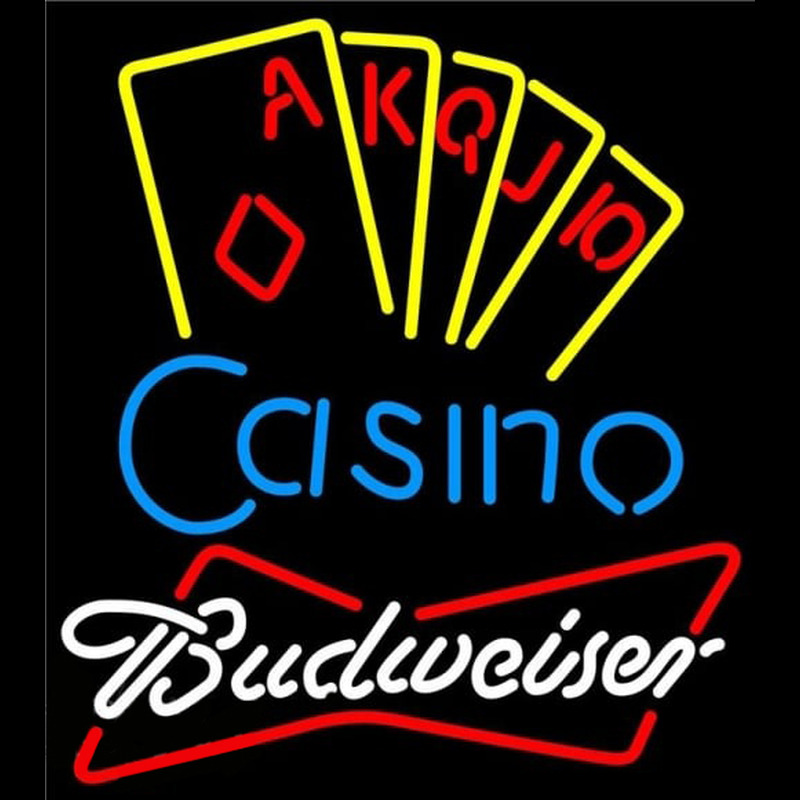 Budweiser Poker Casino Ace Series Beer Sign Enseigne Néon