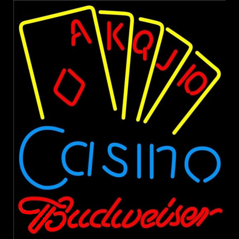 Budweiser Poker Casino Ace Series Beer Sign Enseigne Néon