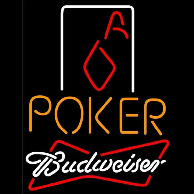 Budweiser Poker Squver Ace Beer Sign Enseigne Néon