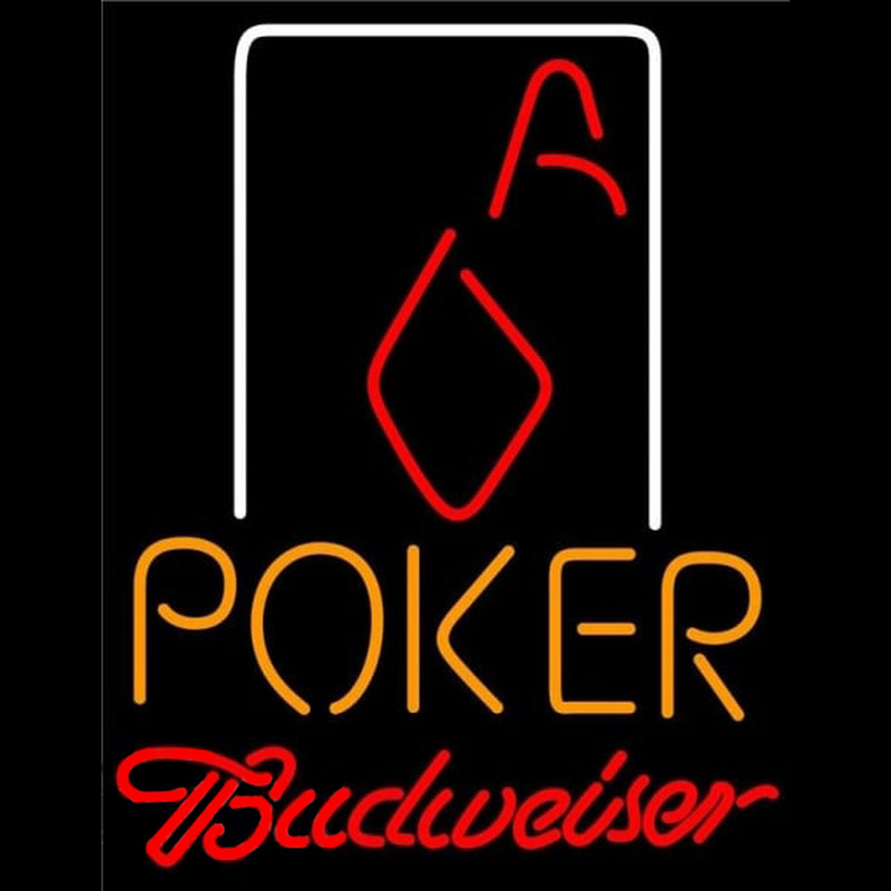 Budweiser Poker Squver Ace Beer Sign Enseigne Néon