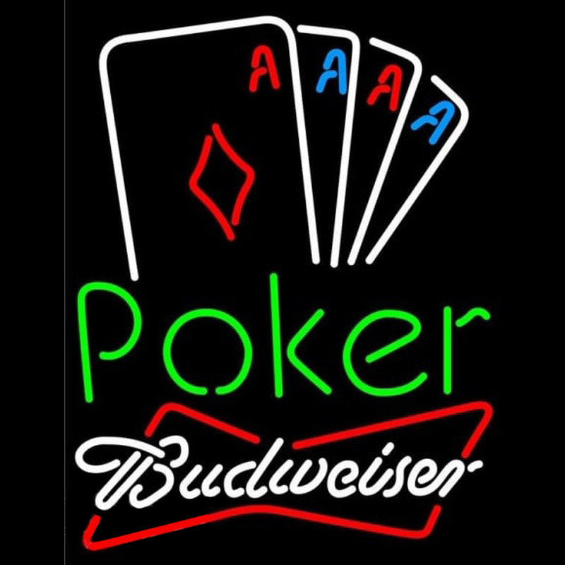 Budweiser Poker Tournament Beer Sign Enseigne Néon