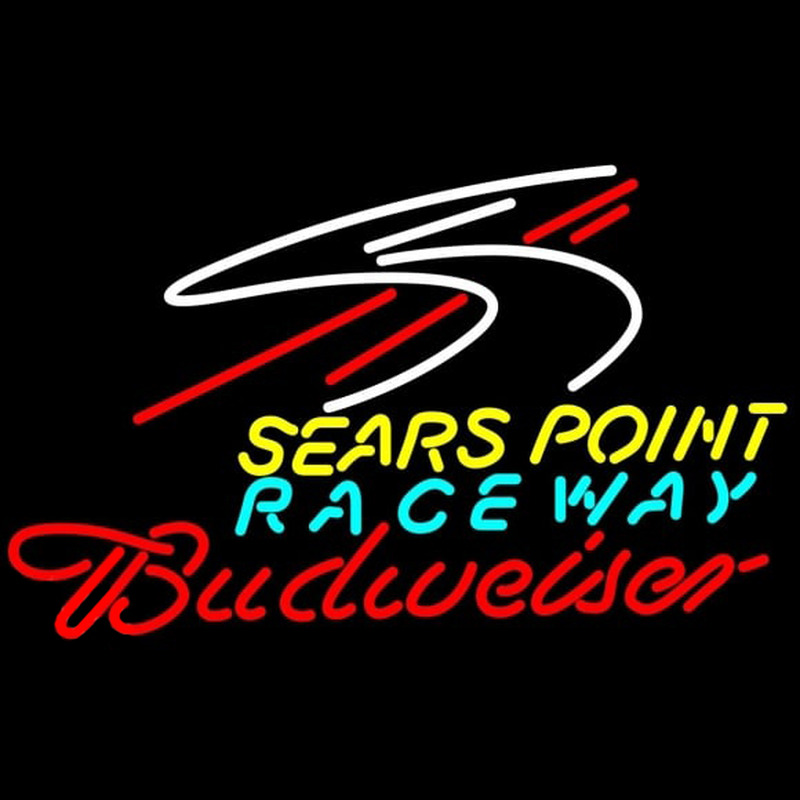 Budweiser Sears Point Raceway Beer Sign Enseigne Néon