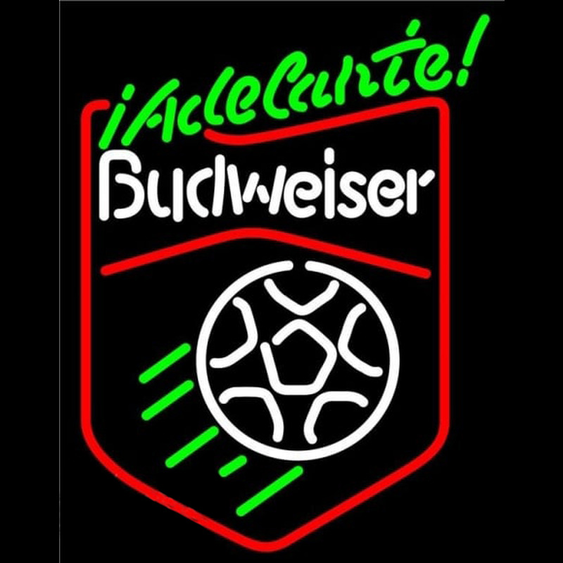 Budweiser Soccer Adelante Beer Sign Enseigne Néon