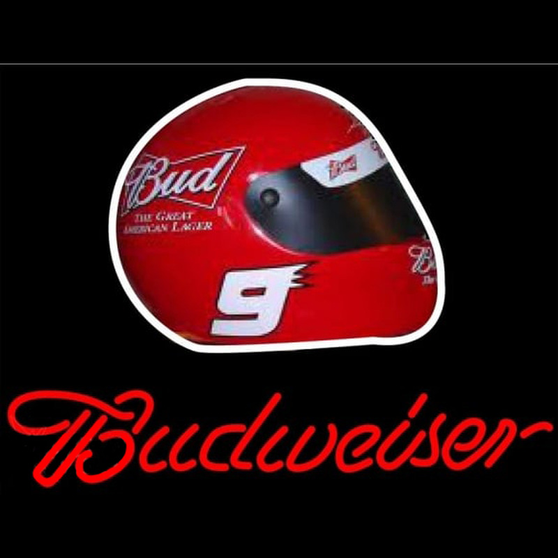 Budweiser Vintage Hascar Helmet4 Beer Sign Enseigne Néon