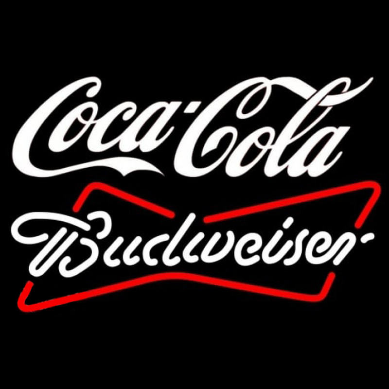 Budweiser White Coca Cola White Beer Sign Enseigne Néon