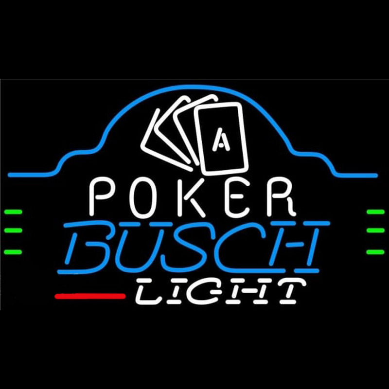 Busch Light Poker Ace Cards Beer Sign Enseigne Néon