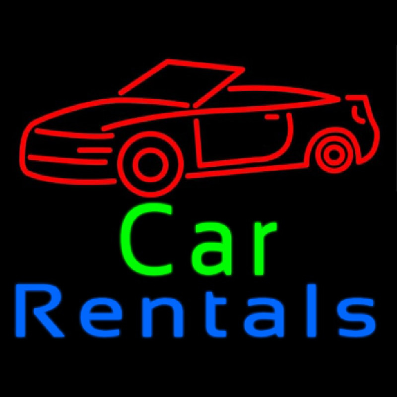 Car Rentals Enseigne Néon