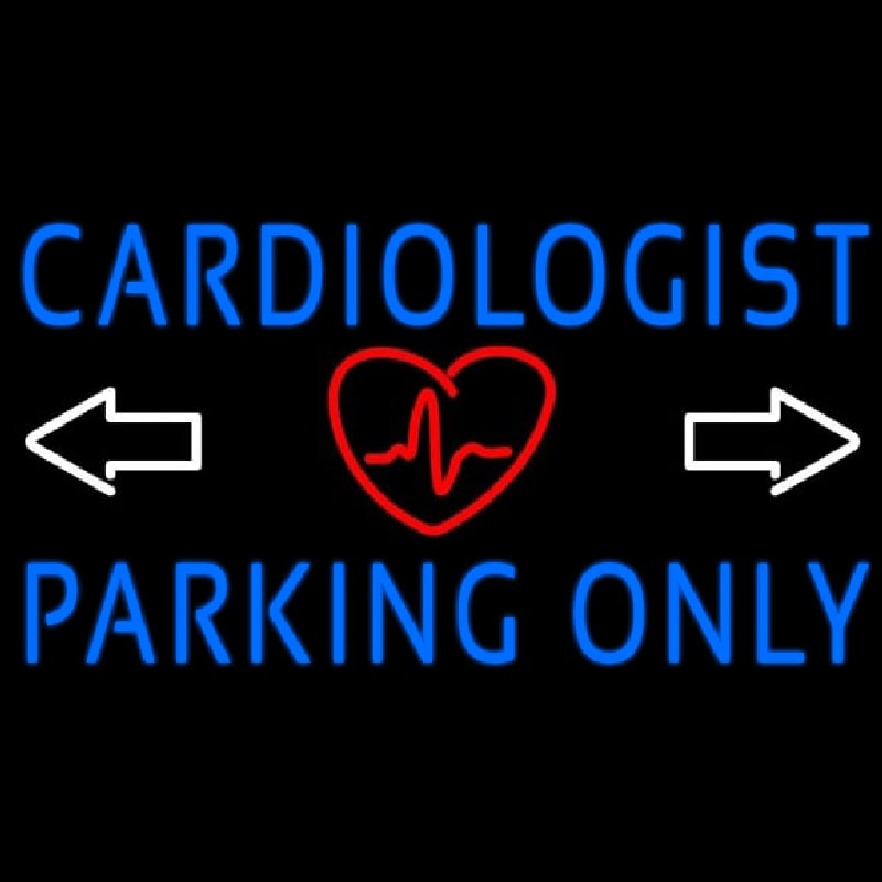 Cardiologist Parking Only Enseigne Néon