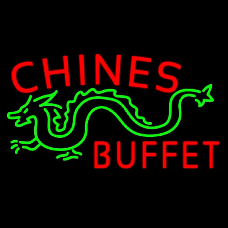 Chinese Buffet Dragon Enseigne Néon ️ Enseignes-Lumineuse.com®