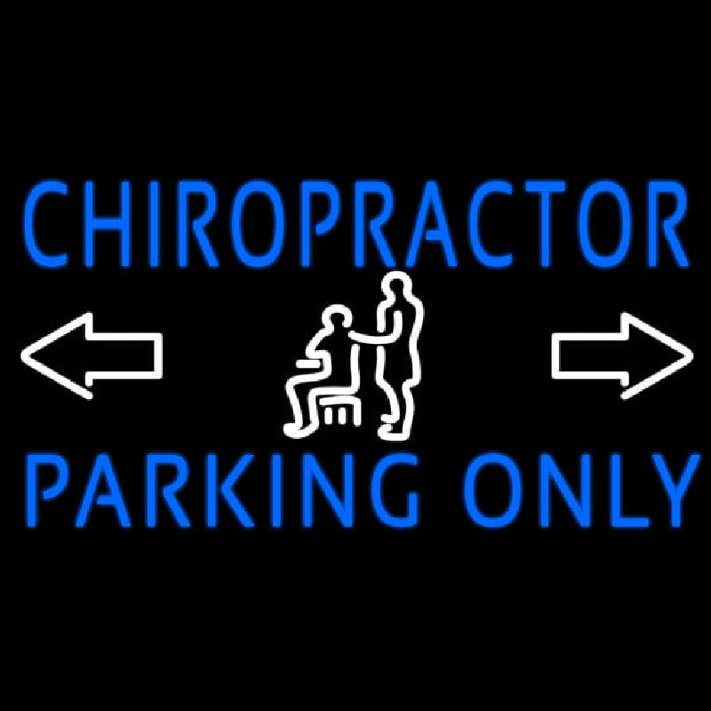 Chiropractor Parking Only Enseigne Néon