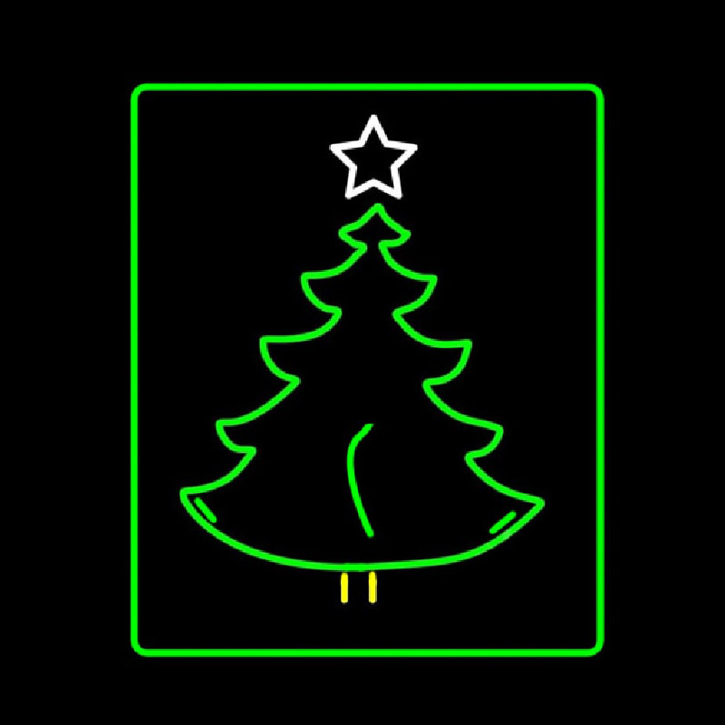 Christmas Tree Logo Enseigne Néon