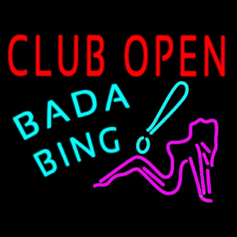 Club Open Bada Bing Enseigne Néon