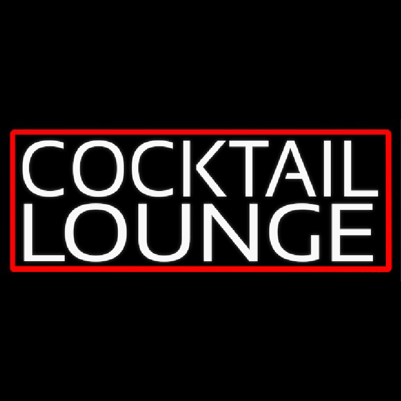 Cocktail Lounge With Red Border Enseigne Néon