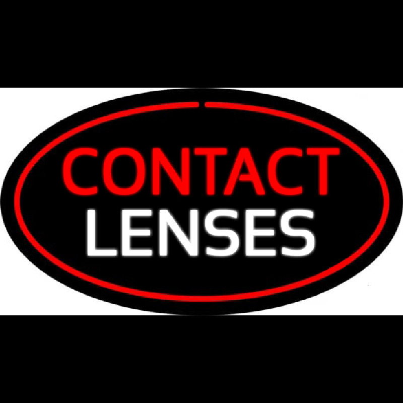 Contact Lenses Oval Red Enseigne Néon