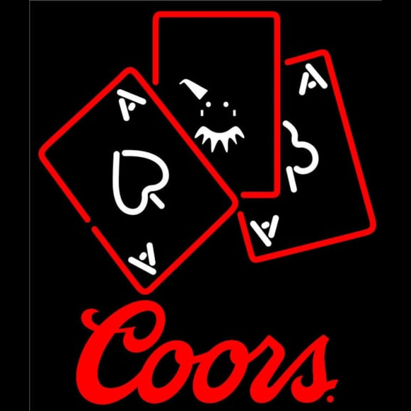 Coors Ace And Poker Enseigne Néon