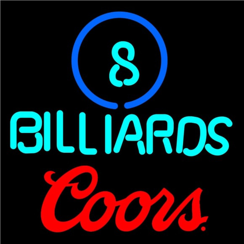 Coors Ball Billiards Pool Neon Beer Sign Enseigne Néon