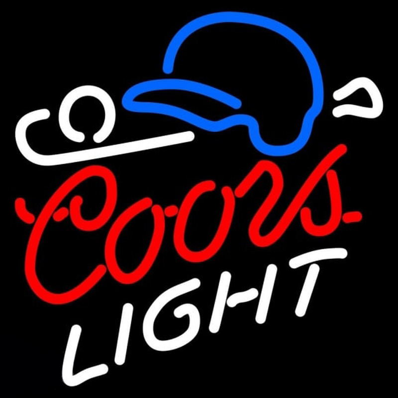 Coors Light Baseball Beer Sign Enseigne Néon