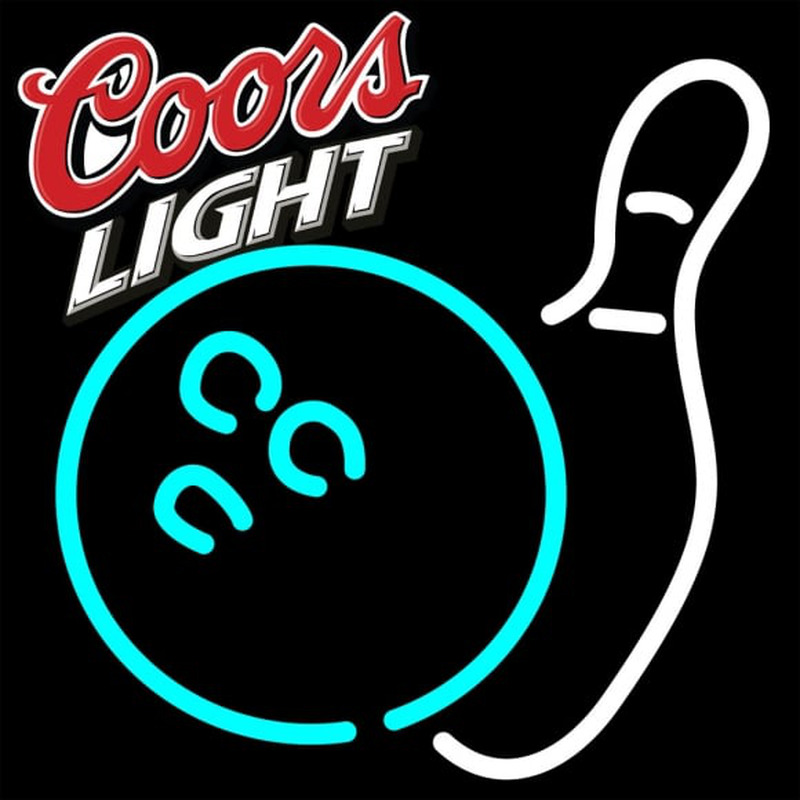 Coors Light Bowling Neon White Sign Enseigne Néon