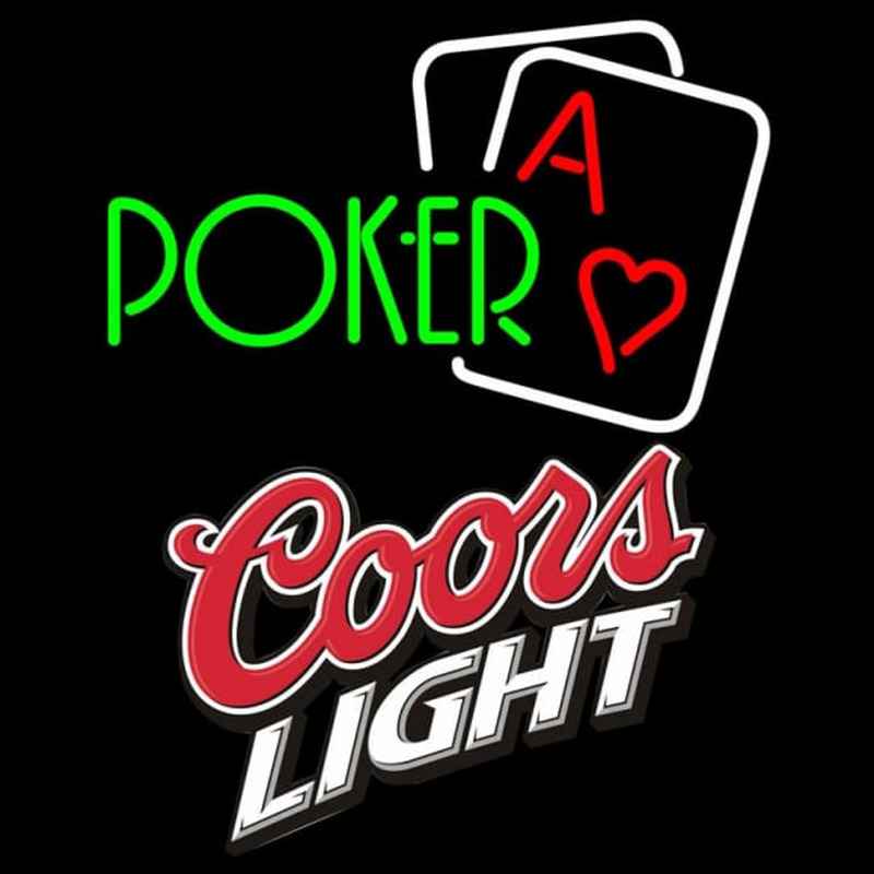 Coors Light Green Poker Enseigne Néon