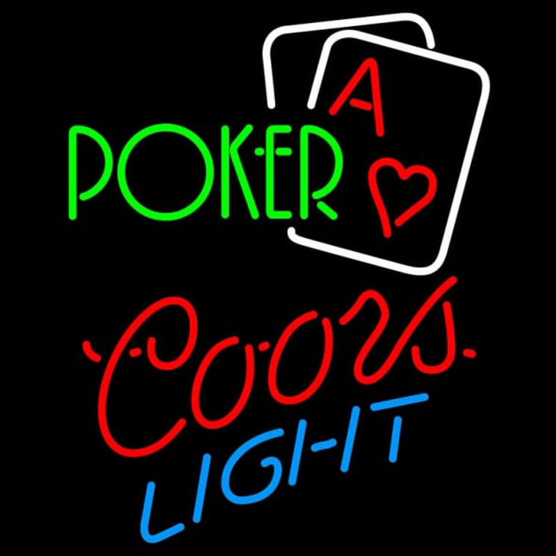 Coors Light Green Poker Enseigne Néon