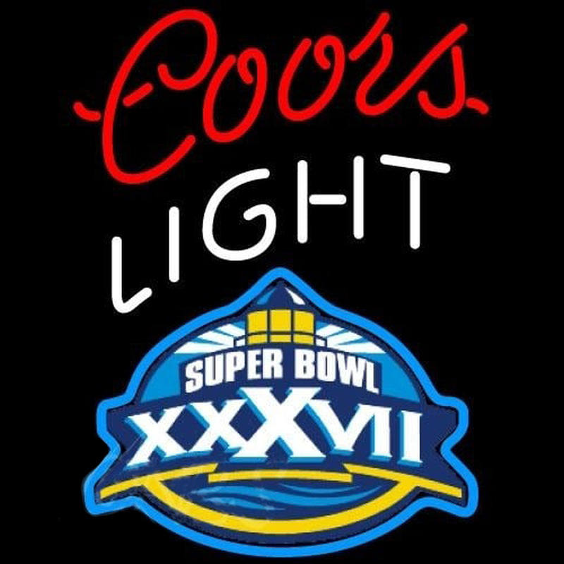 Coors Light Super Bowl X  vii Beer Sign Enseigne Néon