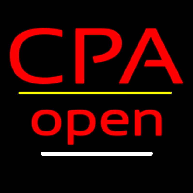 Cpa Open Yellow Line Enseigne Néon