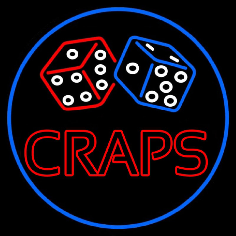 Craps Dise Enseigne Néon