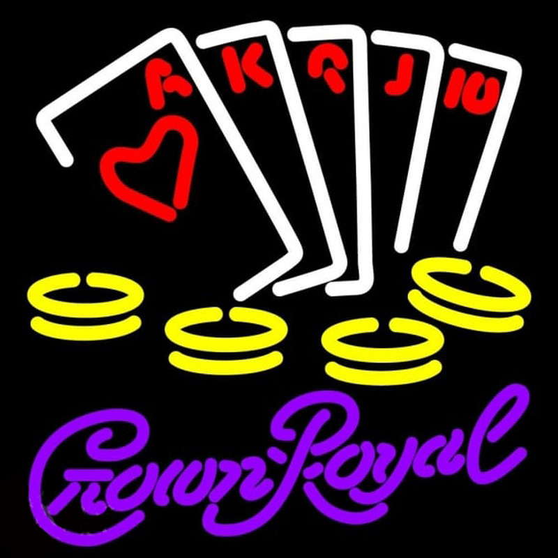 Crown Royal Poker Ace Series Beer Sign Enseigne Néon