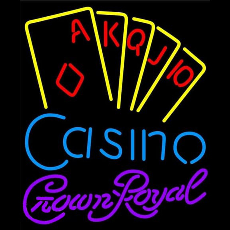 Crown Royal Poker Casino Ace Series Beer Sign Enseigne Néon