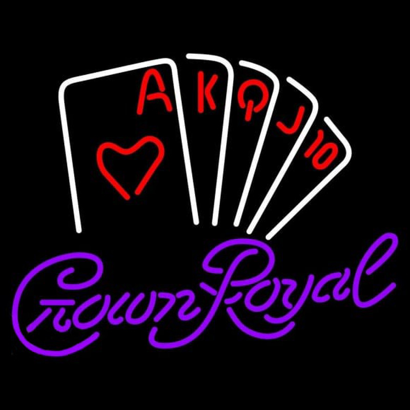 Crown Royal Poker Series Beer Sign Enseigne Néon