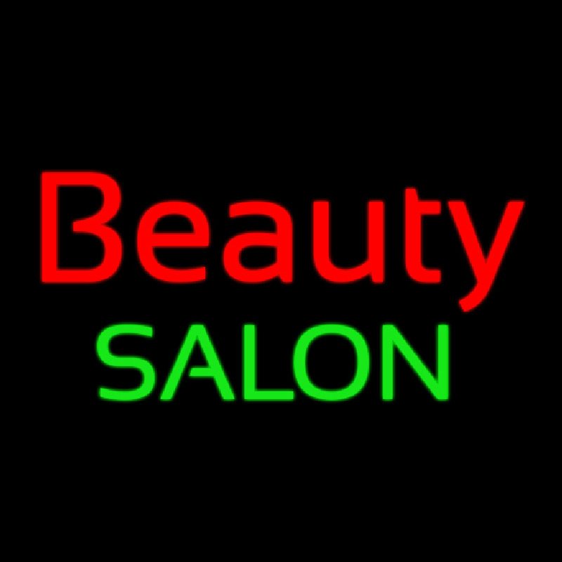 Cursive Red Beauty Salon Green Enseigne Néon