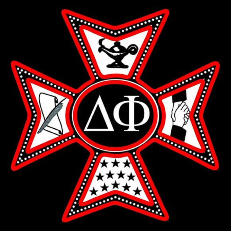 Delta Phi Chapters Logo Enseigne Néon