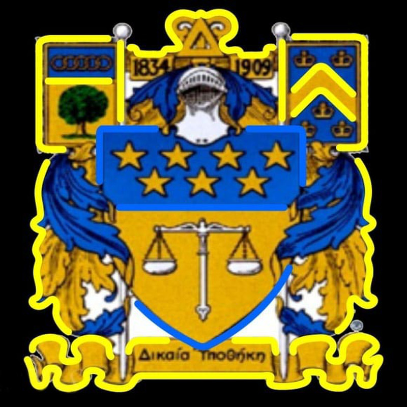 Delta Upsilon Chapters Logo Enseigne Néon