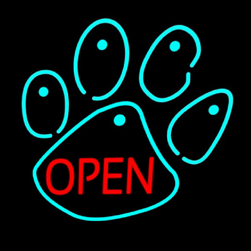 Dog Open Logo 4 Enseigne Néon