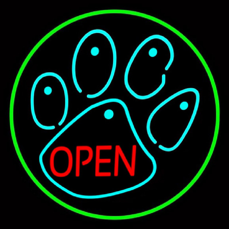 Dog Open Logo 5 Enseigne Néon