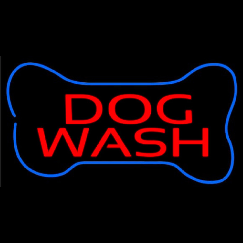 Dog Wash With Bone Enseigne Néon