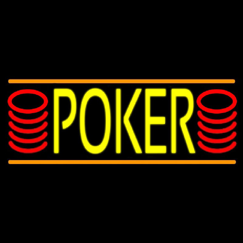 Double Storke Poker 6 Enseigne Néon