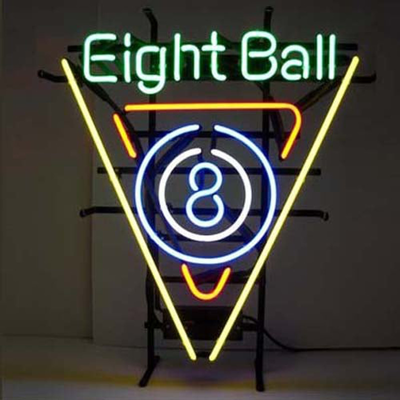 Eight Ball Magasin Entrée Enseigne Néon