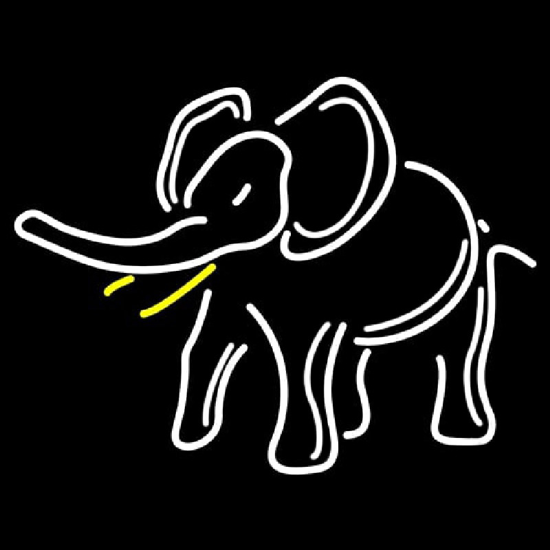 Elephant Logo Enseigne Néon