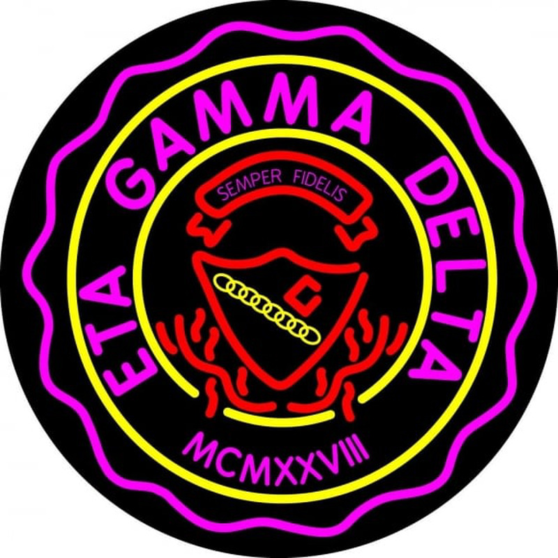 Eta Gamma Delta Logo Enseigne Néon