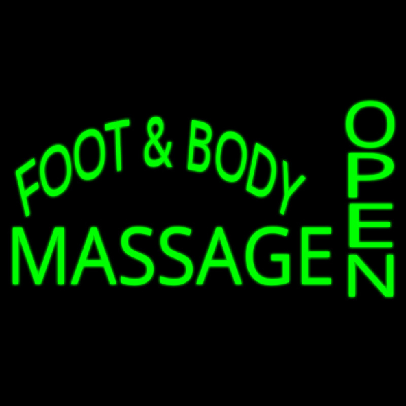 Foot And Body Massage Open Enseigne Néon