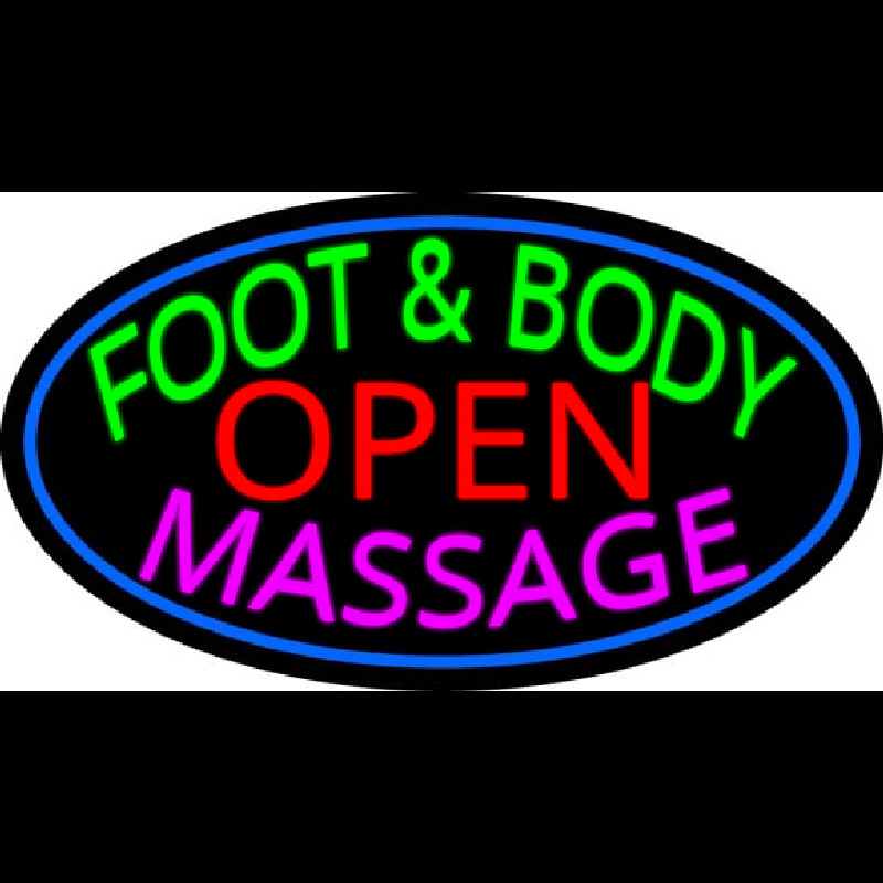 Foot And Body Massage Open Enseigne Néon