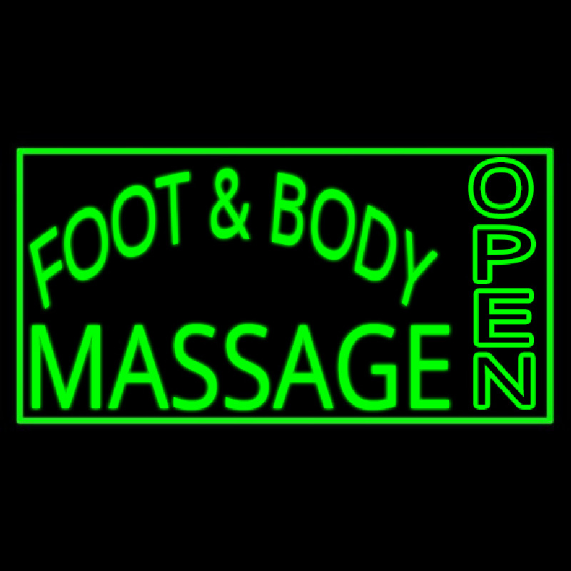 Foot And Body Massage Open Enseigne Néon