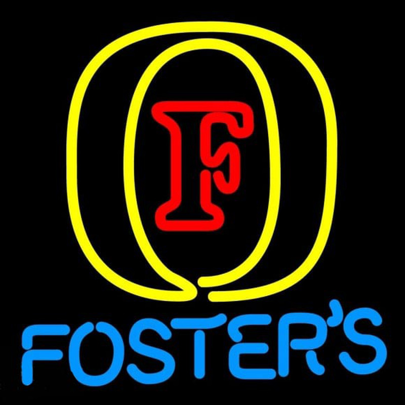 Fosters Initial Beer Sign Enseigne Néon