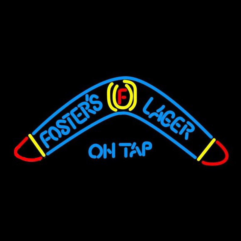 Fosters Lager Boomerang Beer Sign Enseigne Néon